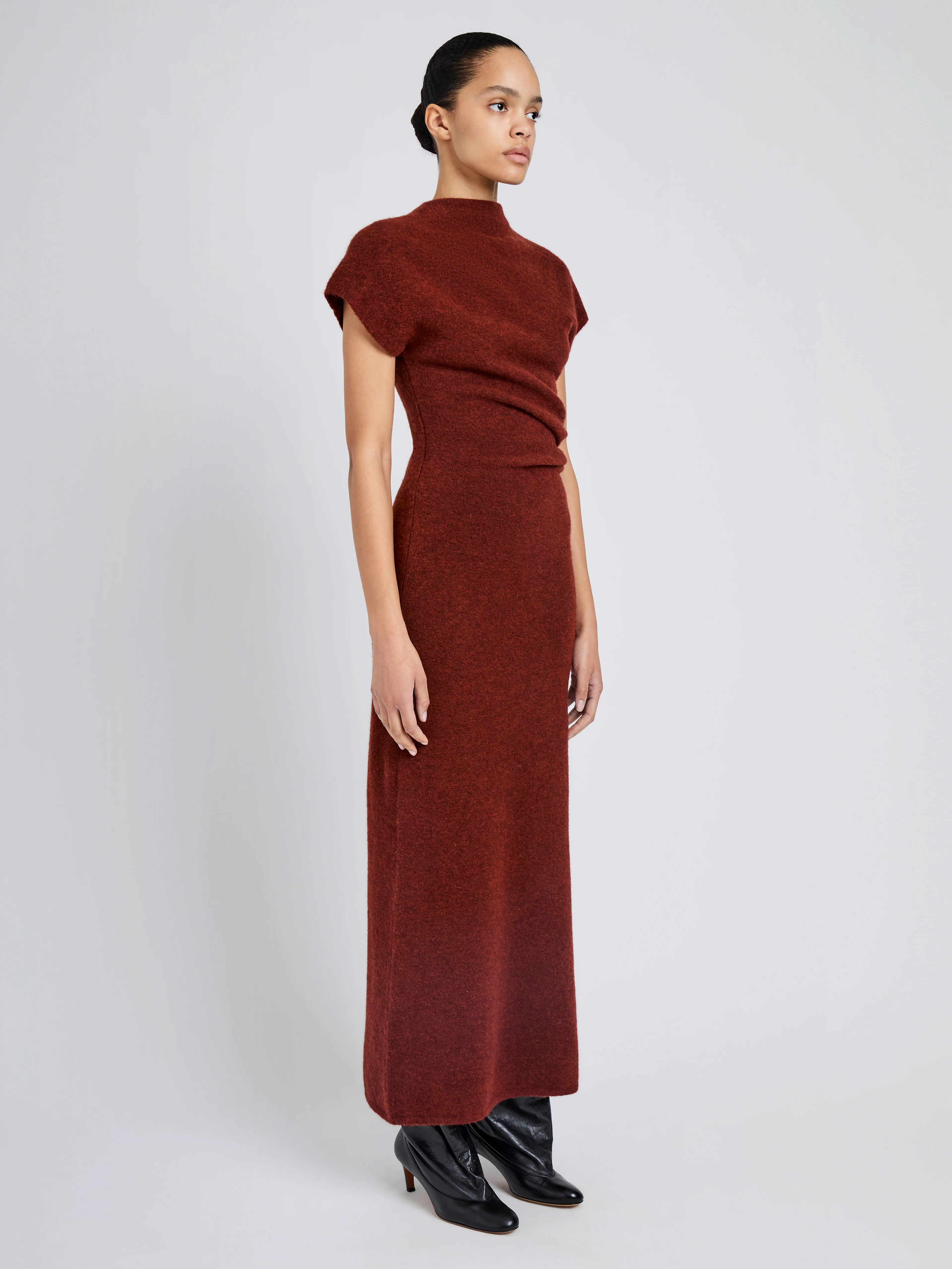 Abie Dress in Clean Boiled Wool - Image 3