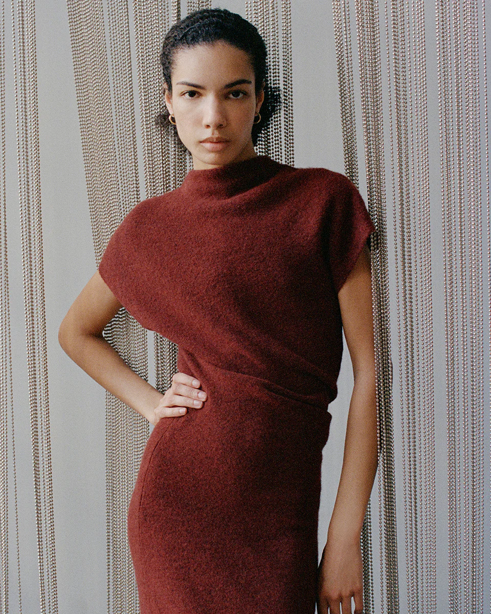 Abie Dress in Clean Boiled Wool - Image 6