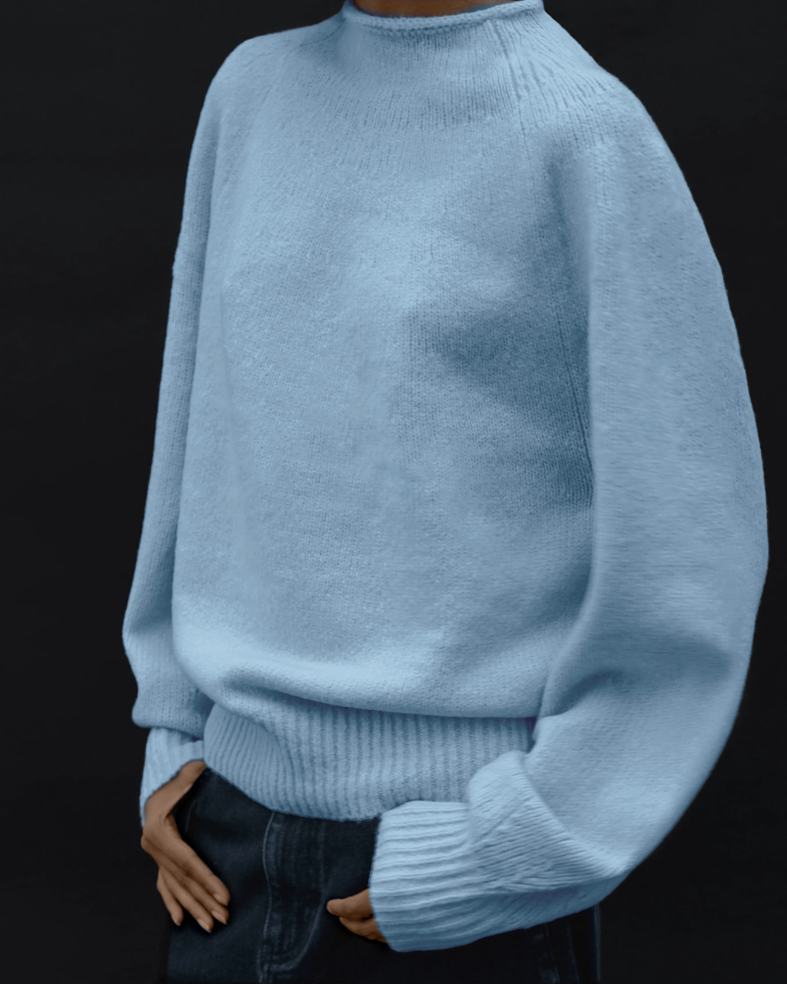 Adley Top in Solid Cashmere Blend - Image 7