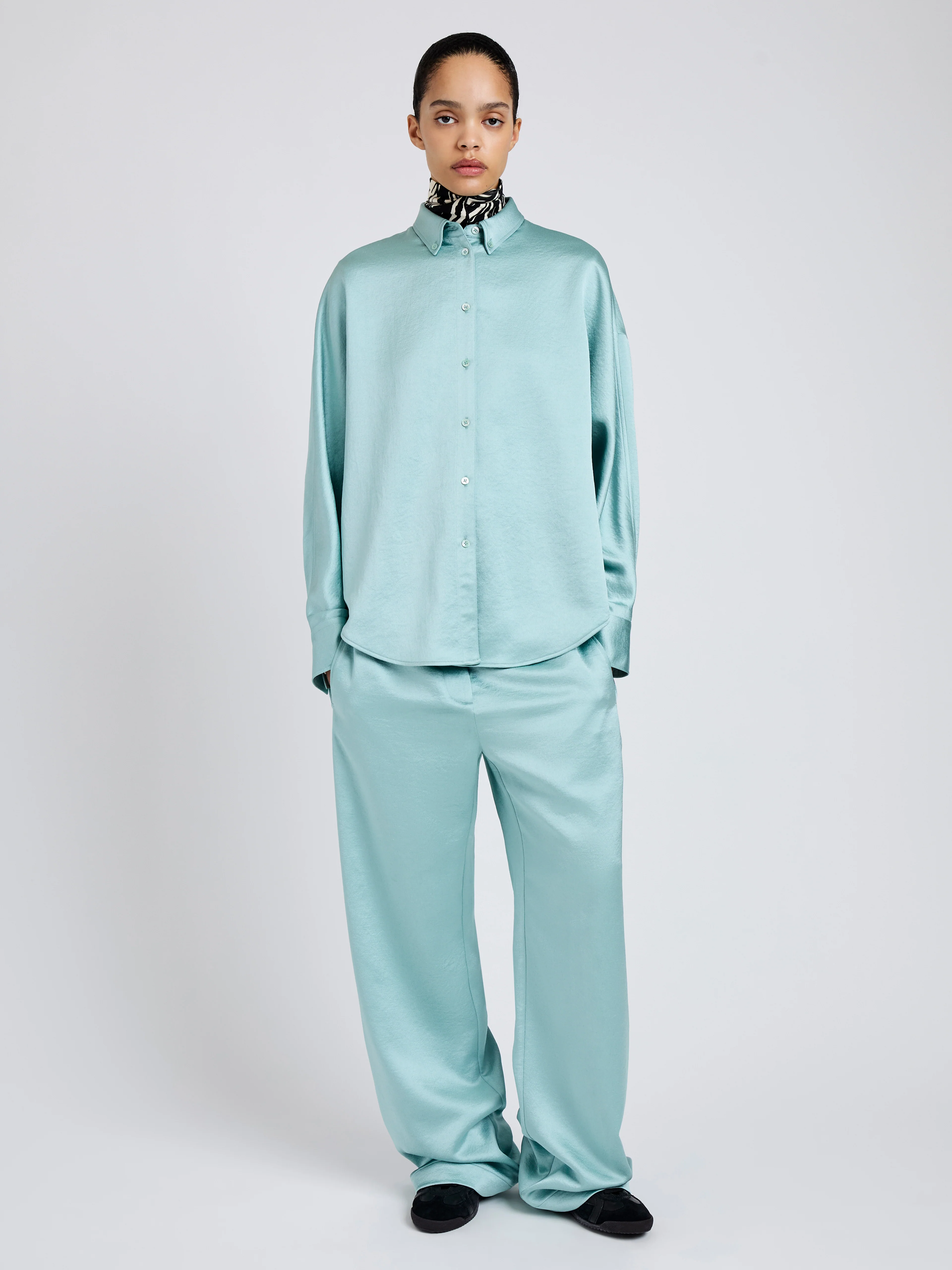 Caroline Shirt in Crinkled Crepe - Image 7