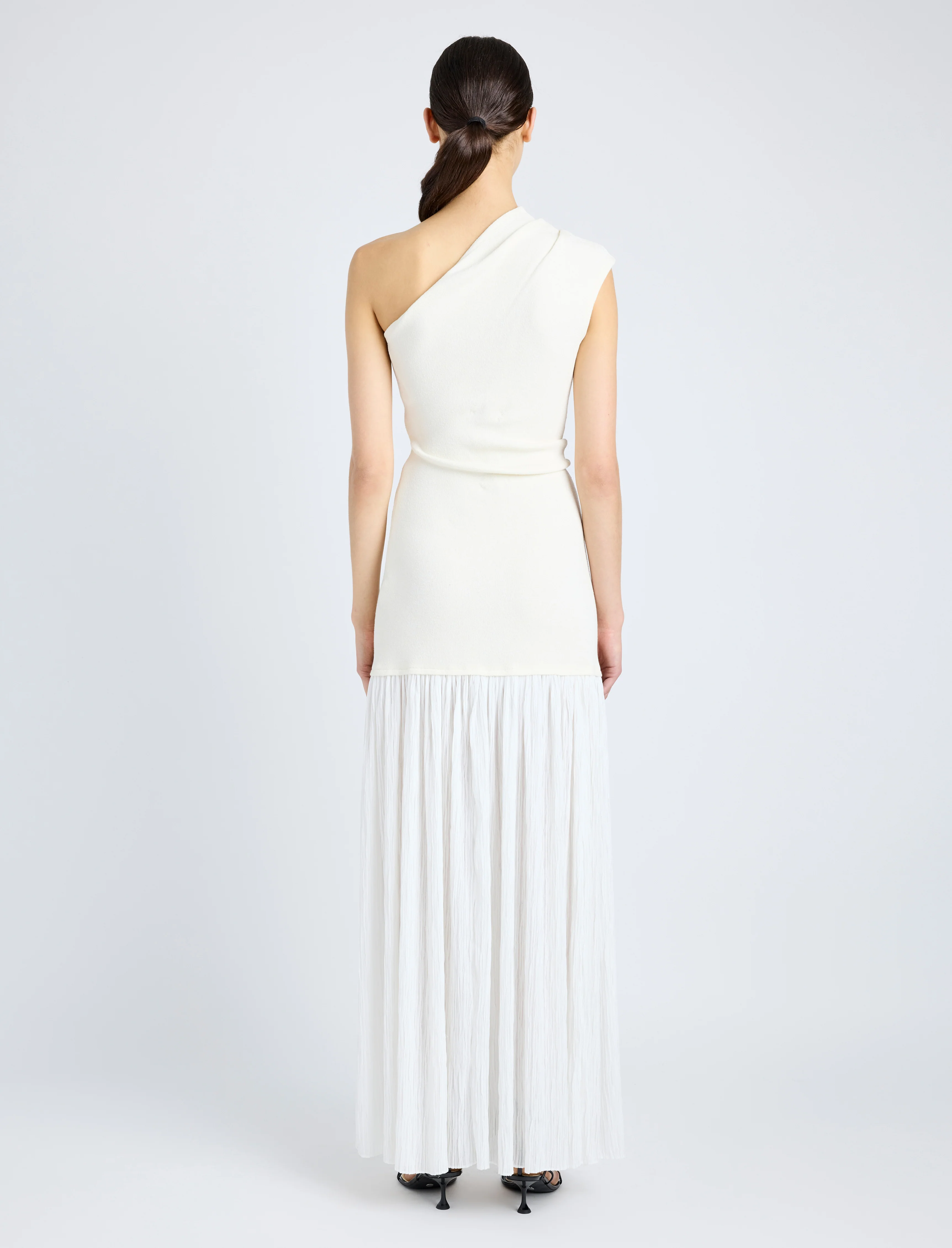 Cora Dress in Pleated Crepe Chiffon - Image 4