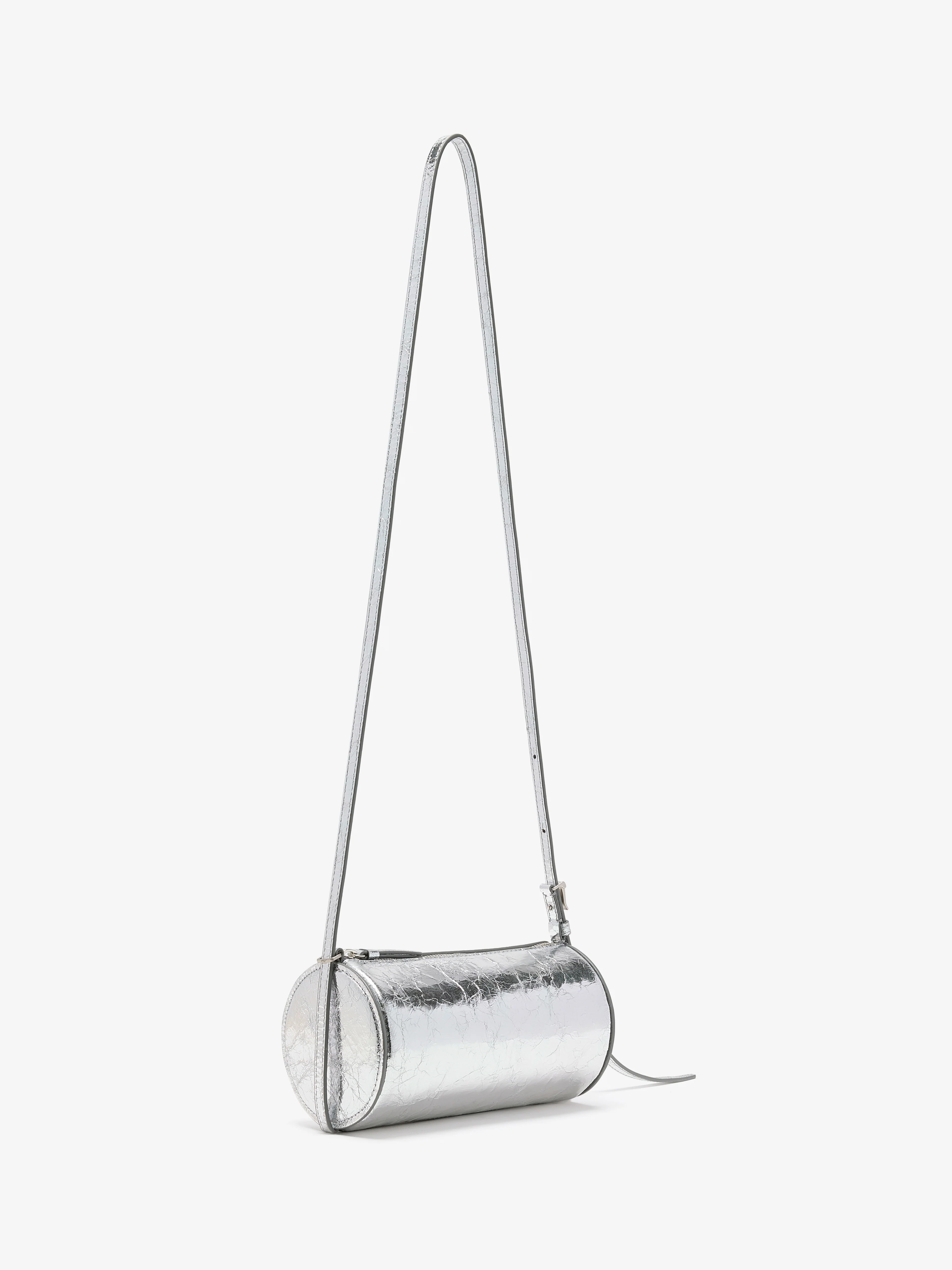 Crossbody Silo Bag in Crinkle Metallic - Image 3