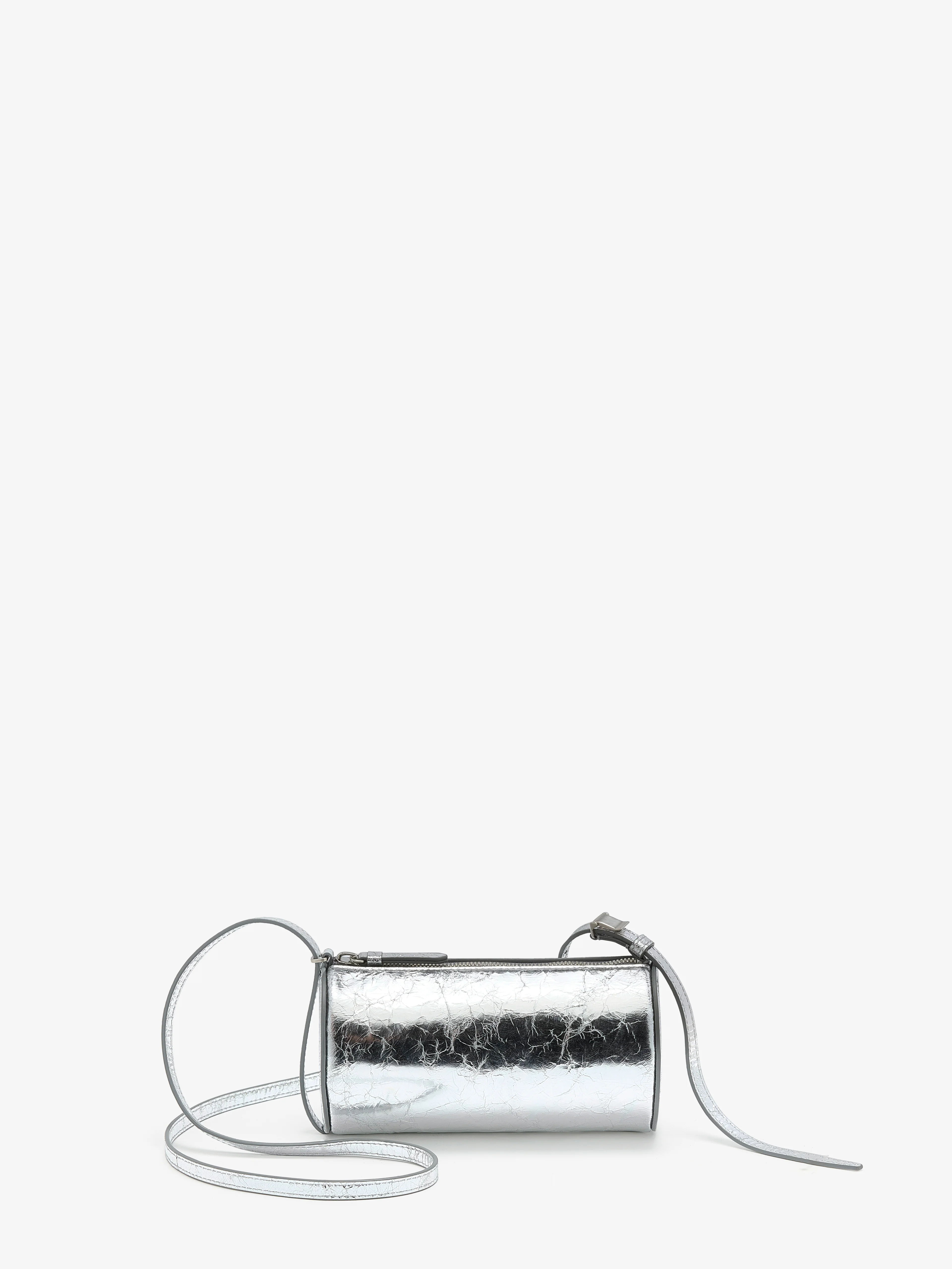 Crossbody Silo Bag in Crinkle Metallic - Image 7