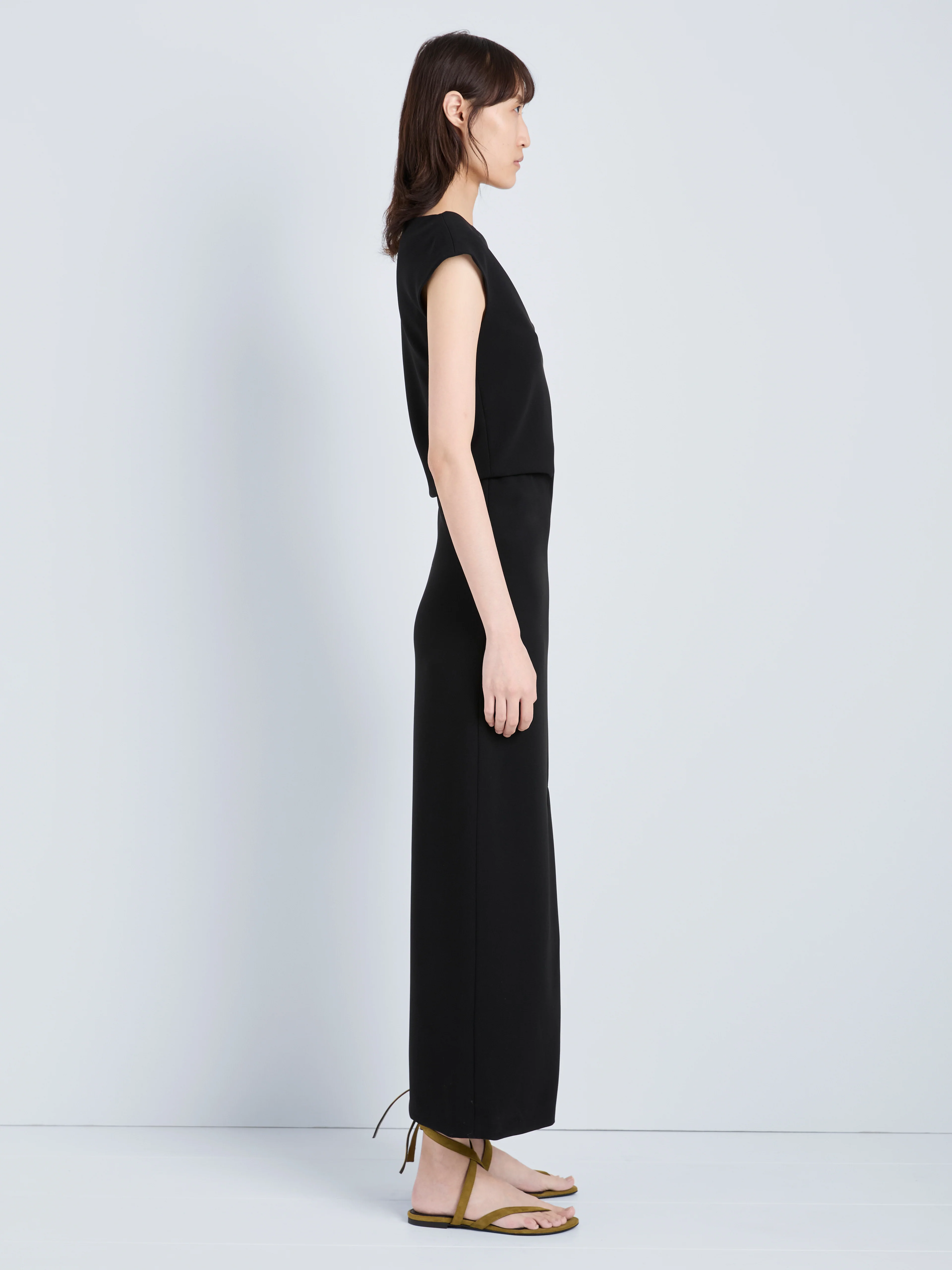 Damea Dress in Matte Double Crepe - Image 3