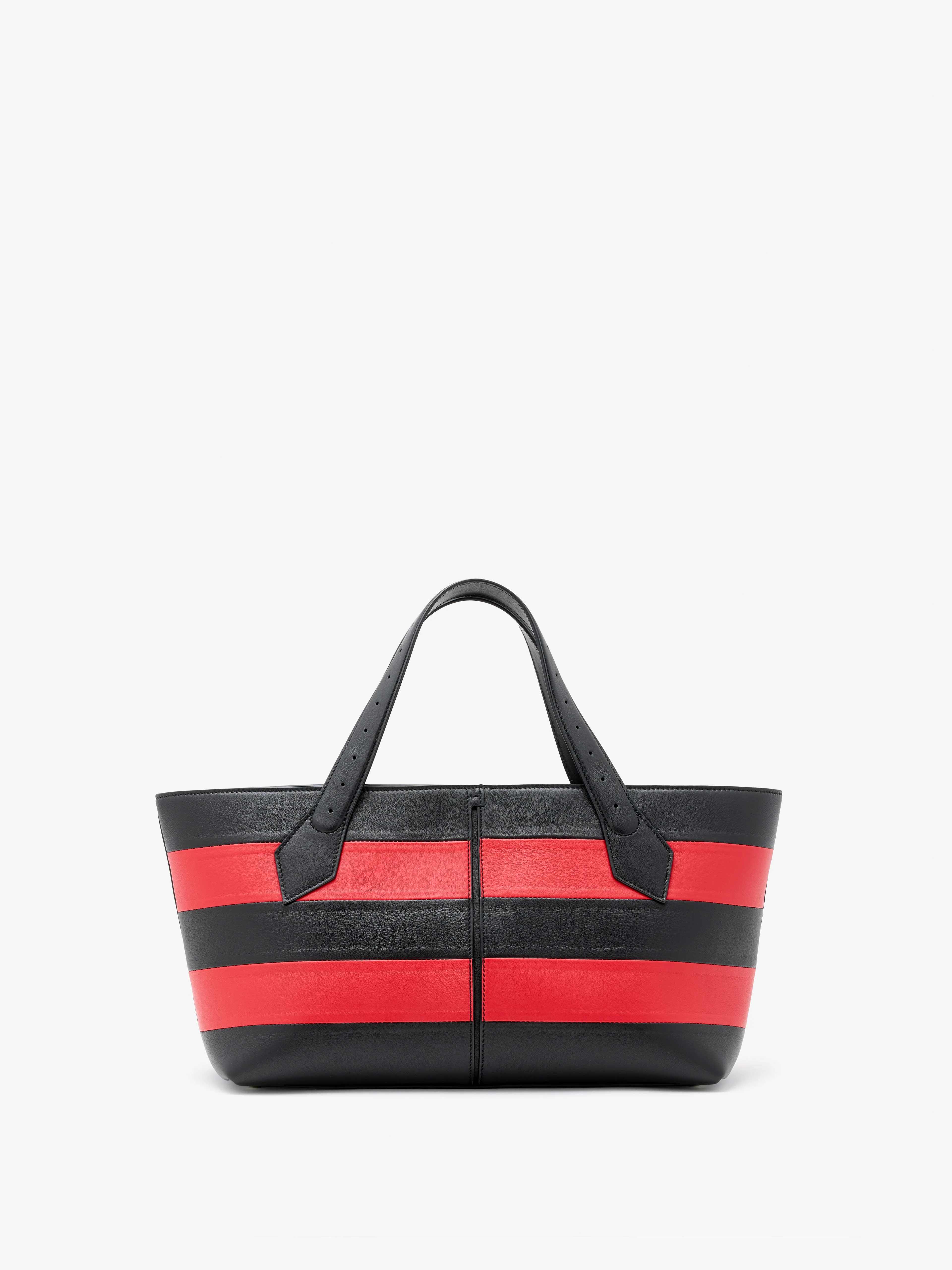 East West Chelsea Tote in Striped Nappa Plonge - Image 4
