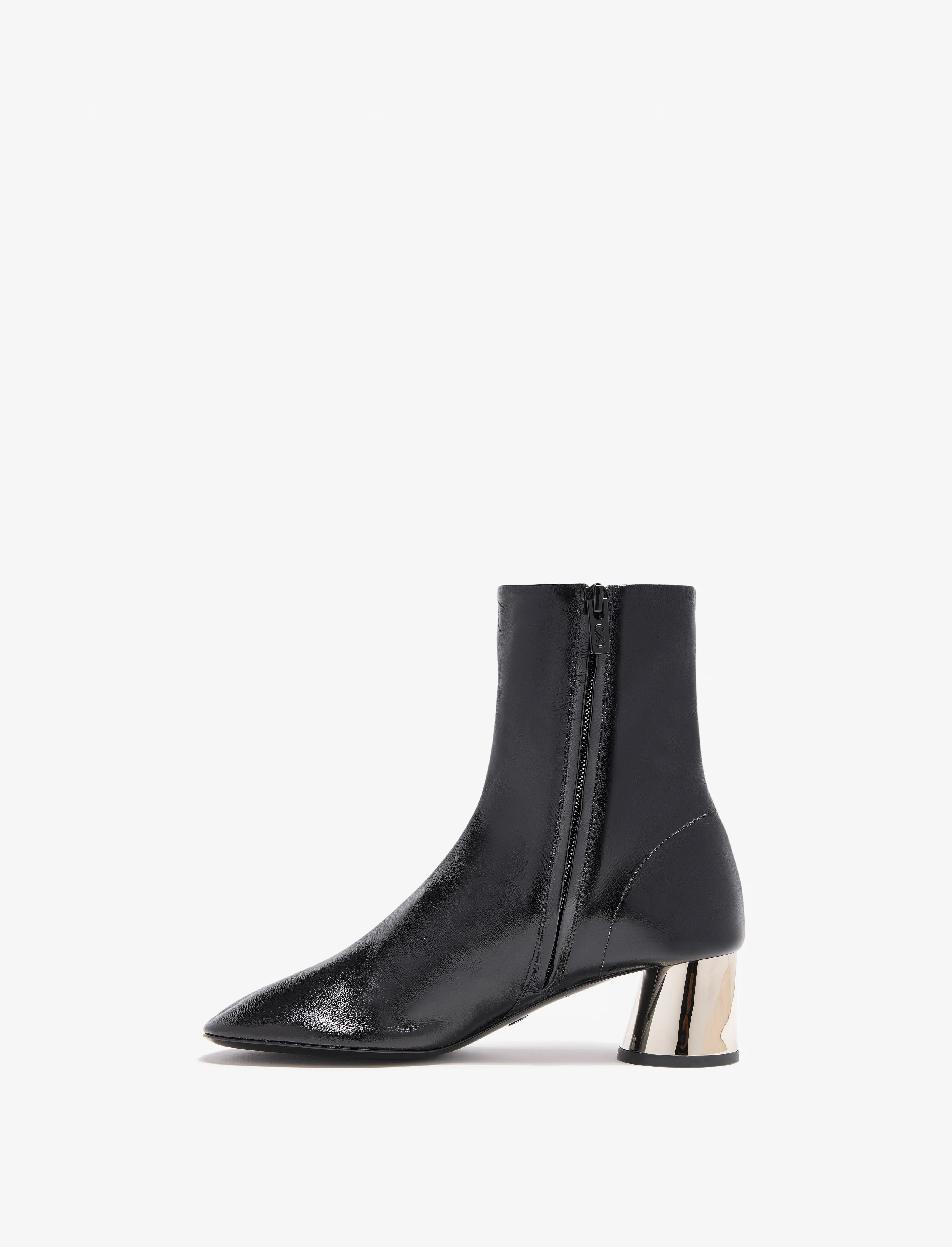 Glove Ankle Boots in Slick Nappa - Image 3