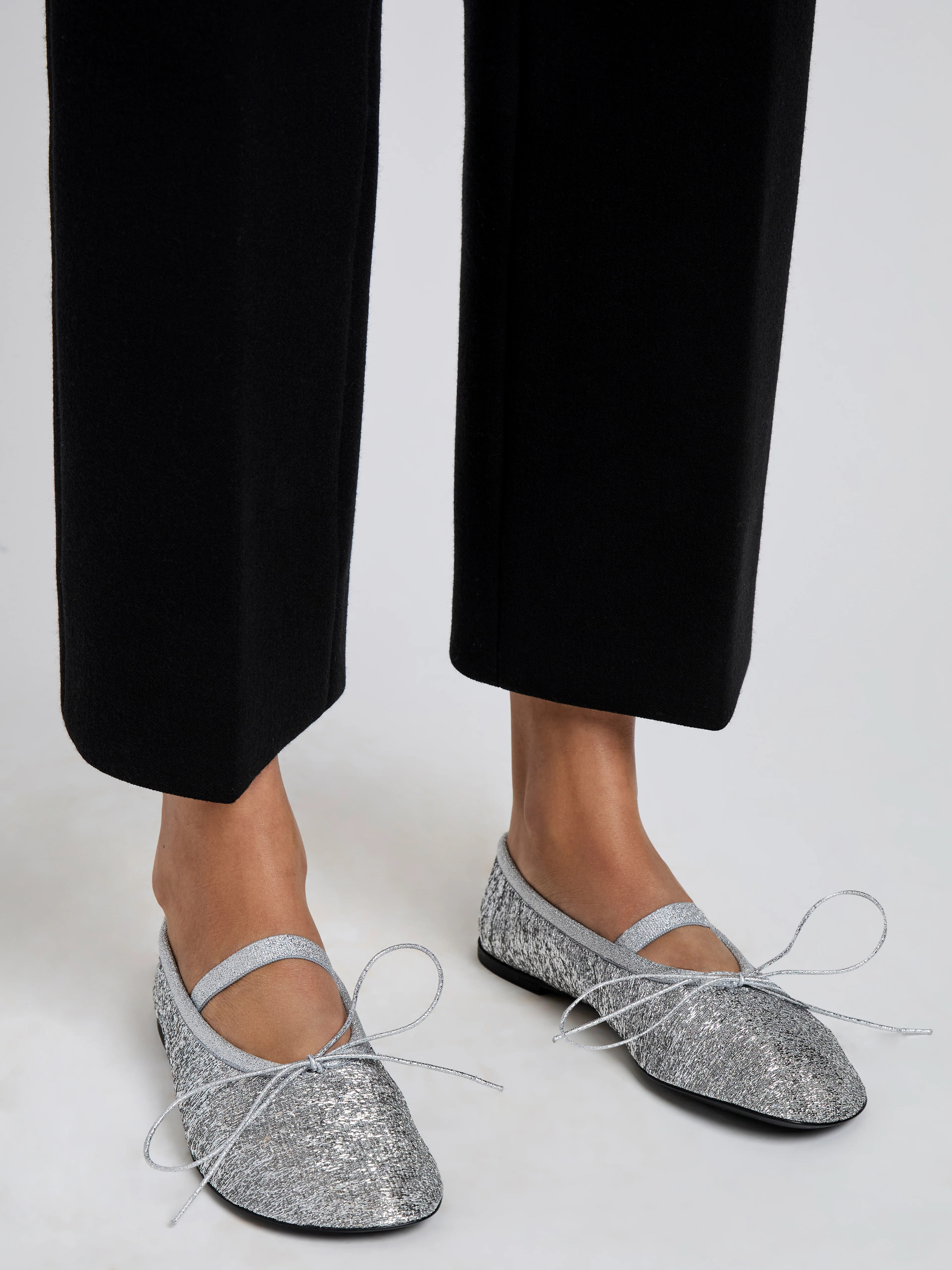 Glove Mary Jane Ballet Flats in Metallic Mesh - Image 4