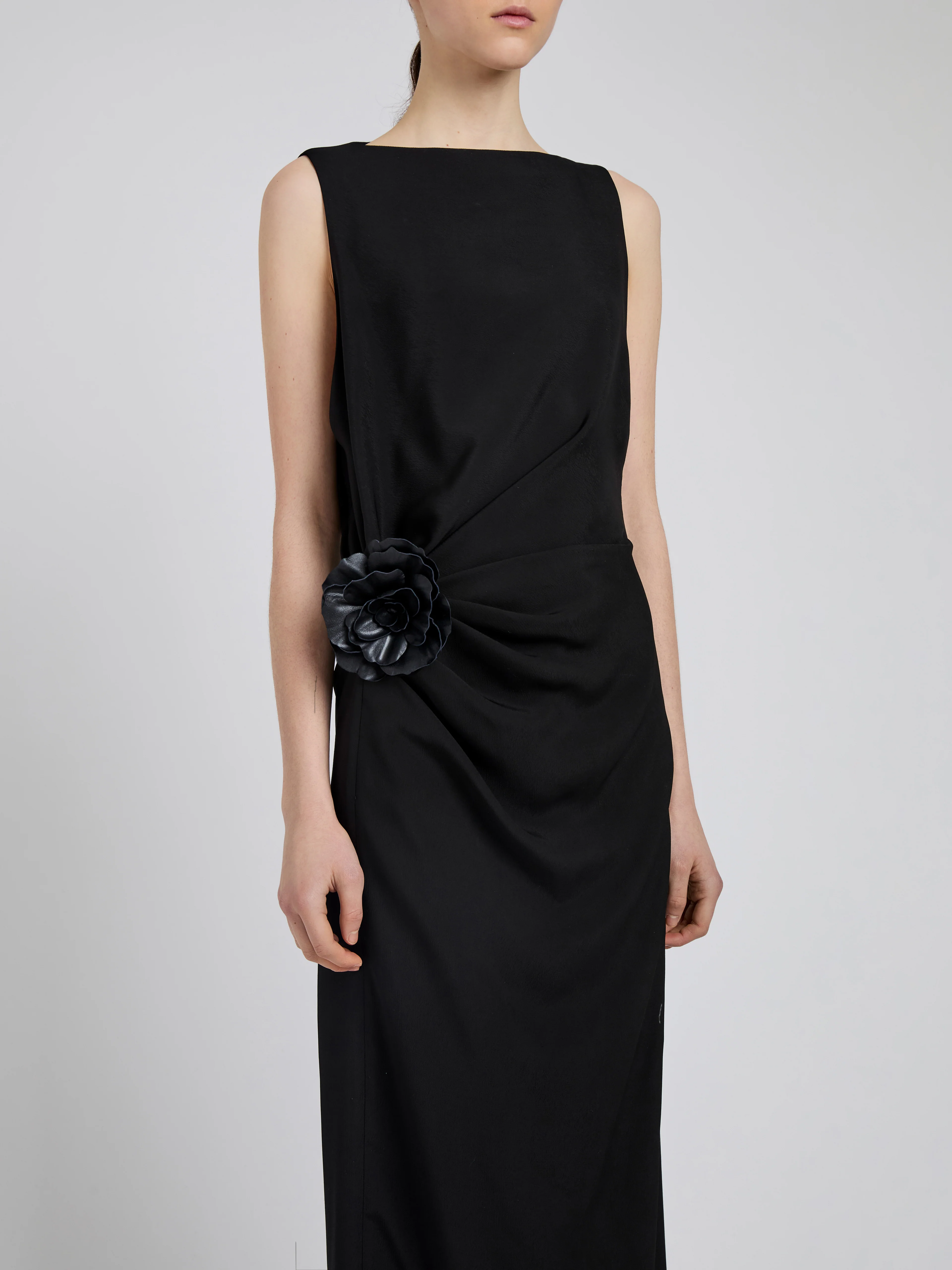 Indria Dress in Matte Double Crepe - Image 5