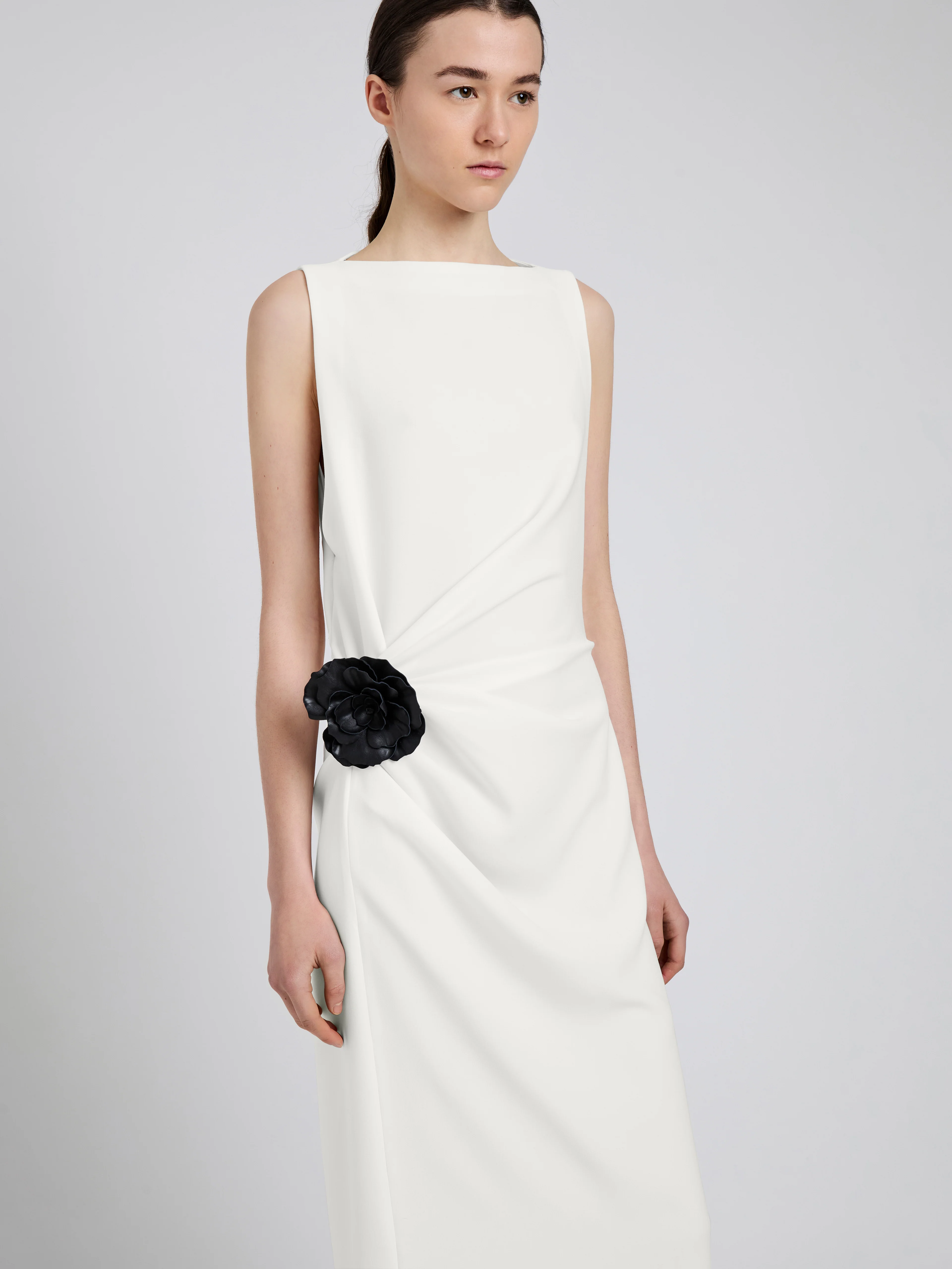 Indria Dress in Matte Double Crepe - Image 5