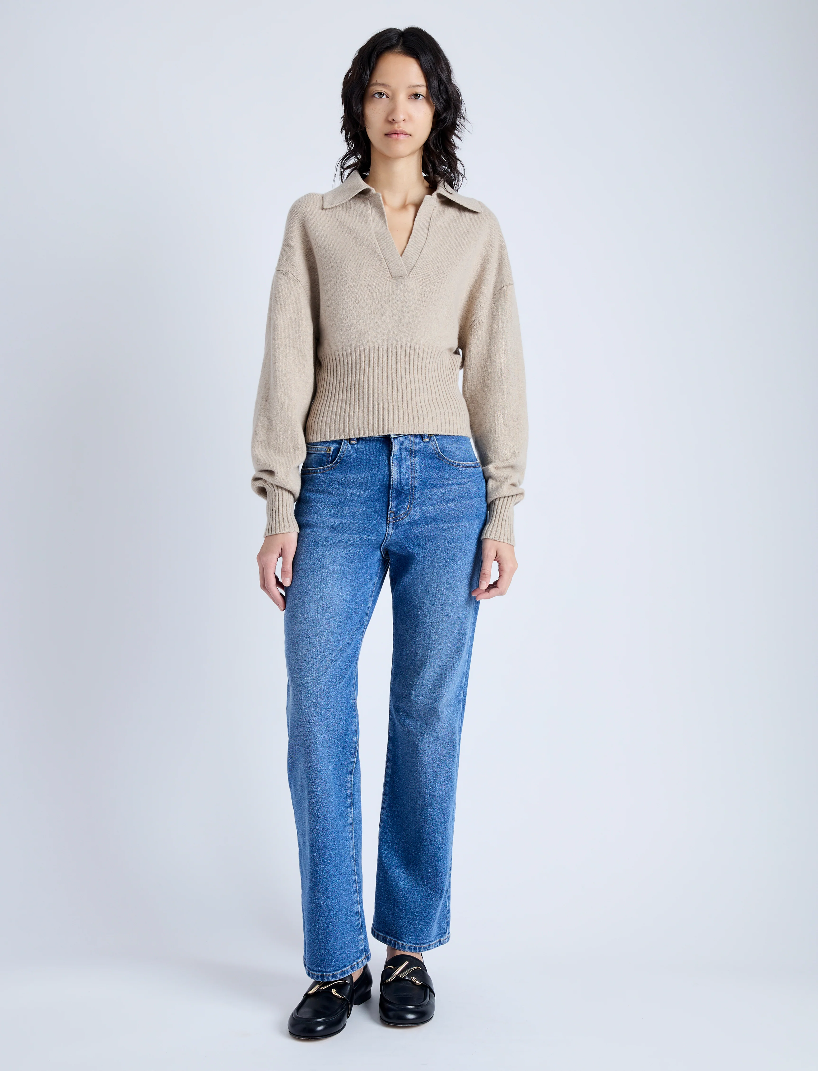 Jeanne Polo Sweater in Eco Cashmere - Image 3