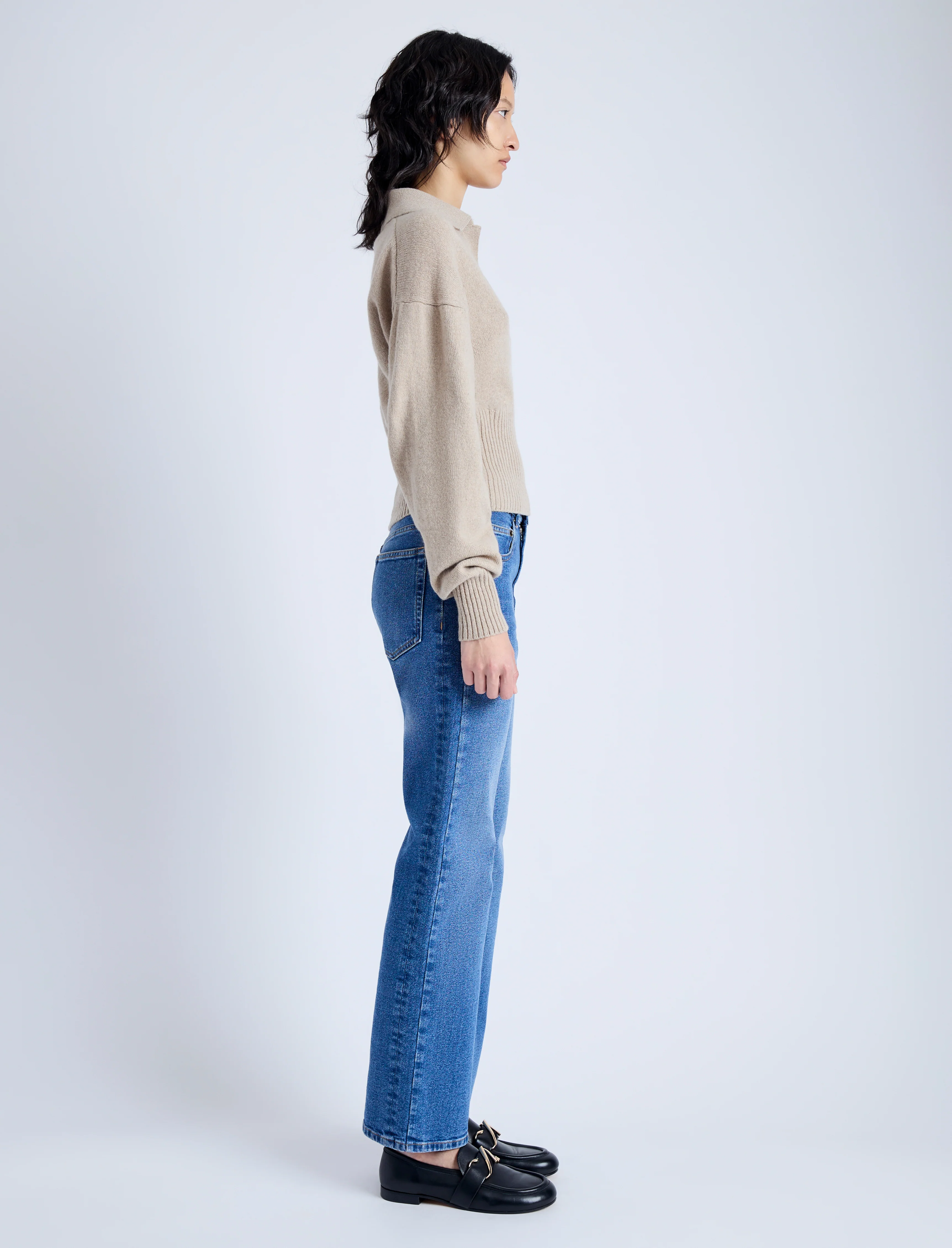 Jeanne Polo Sweater in Eco Cashmere - Image 4