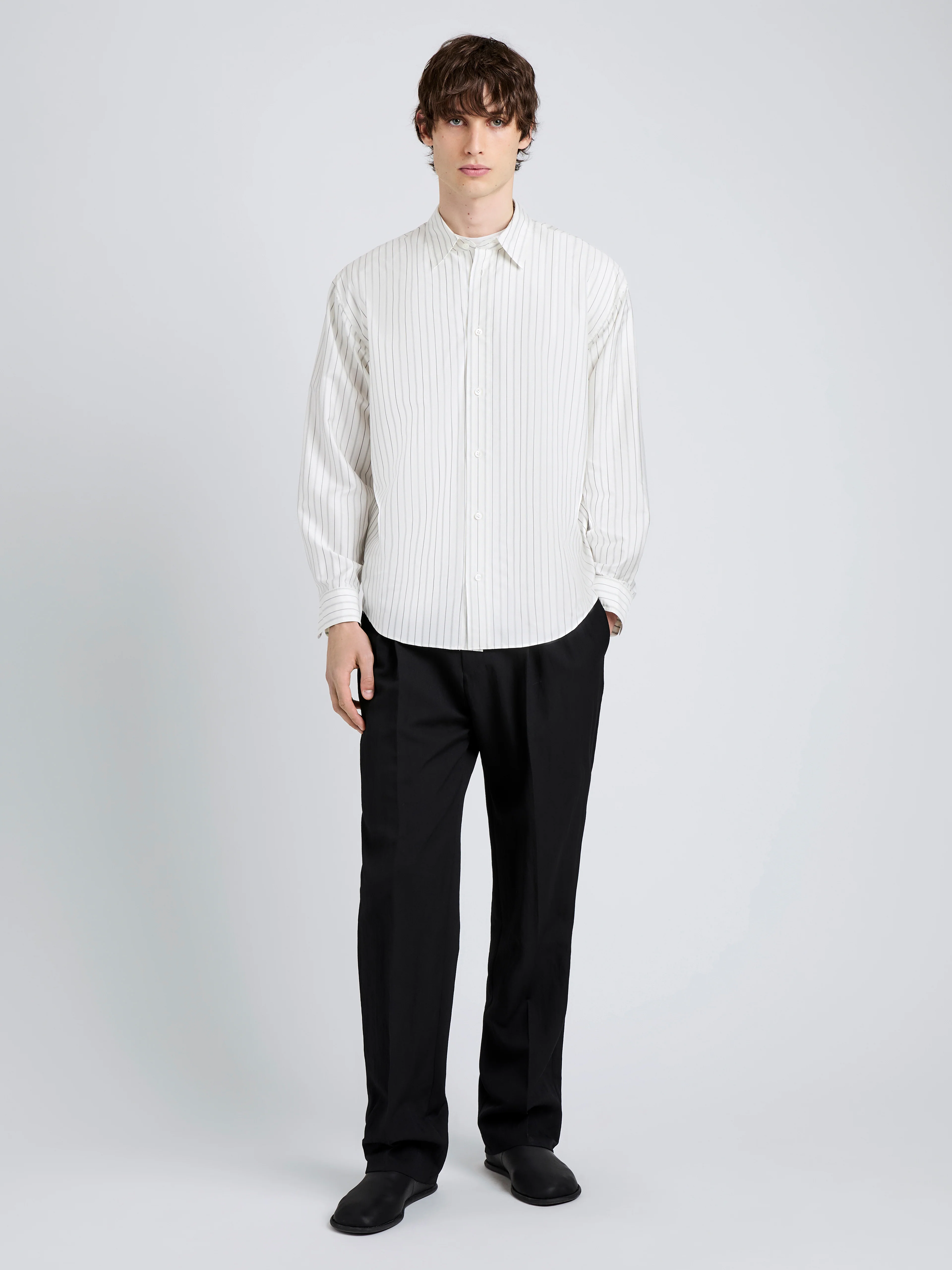Louis Shirt in Stripe Silk - Image 3
