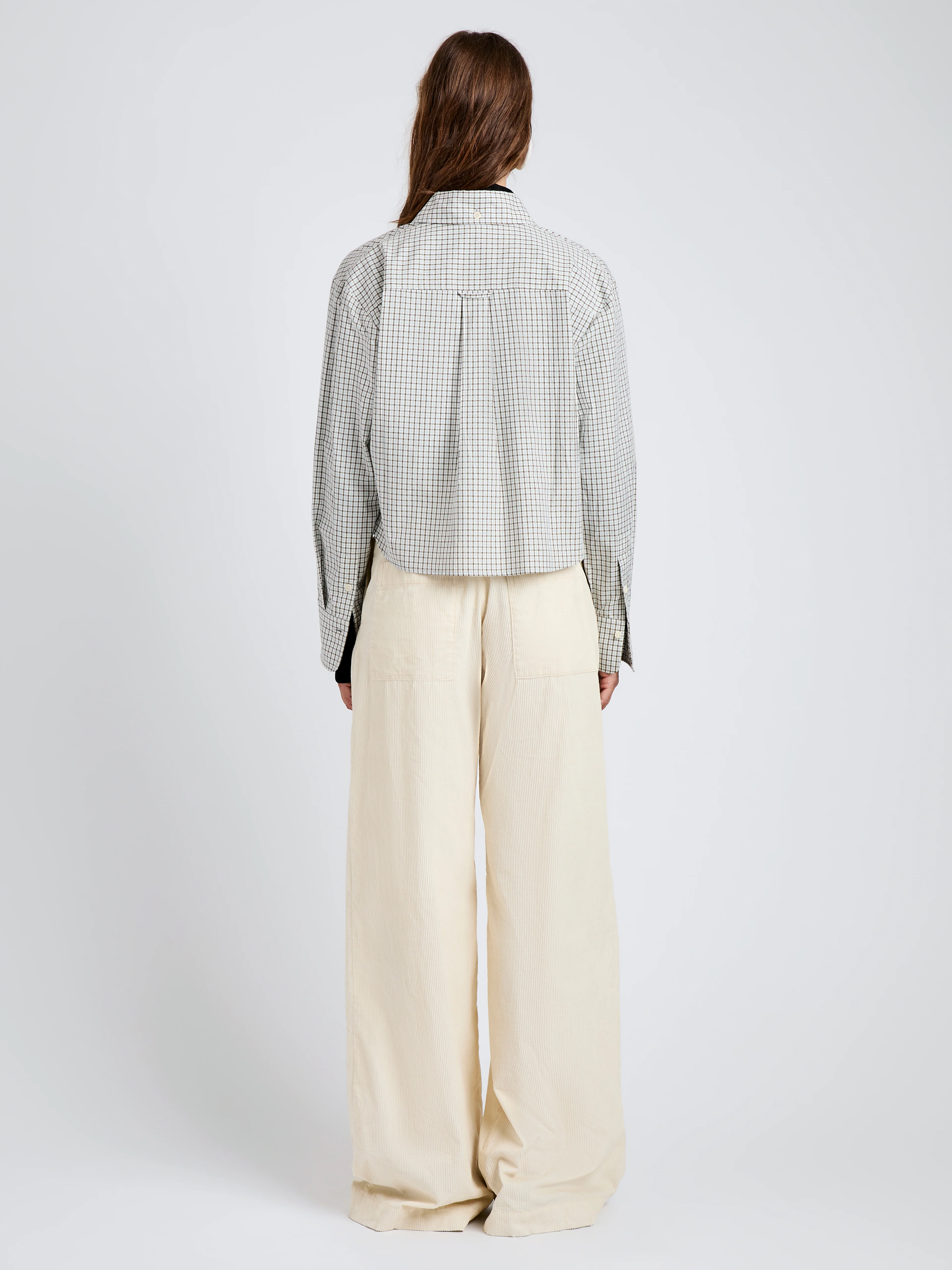 Olive Shirt in Check Shirting - Image 5