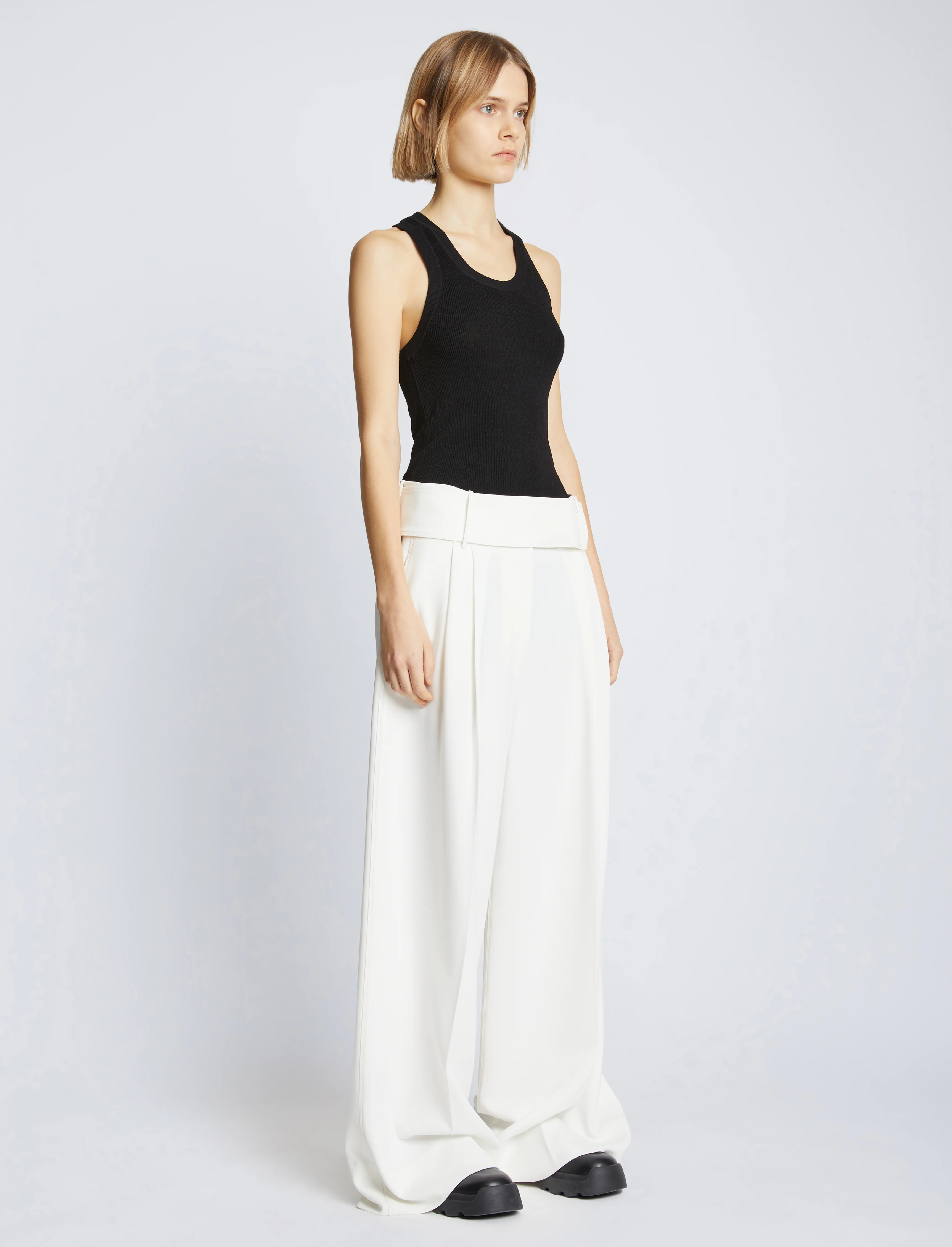 Roberts Knit Tank in Matte Viscose Rib - Image 4