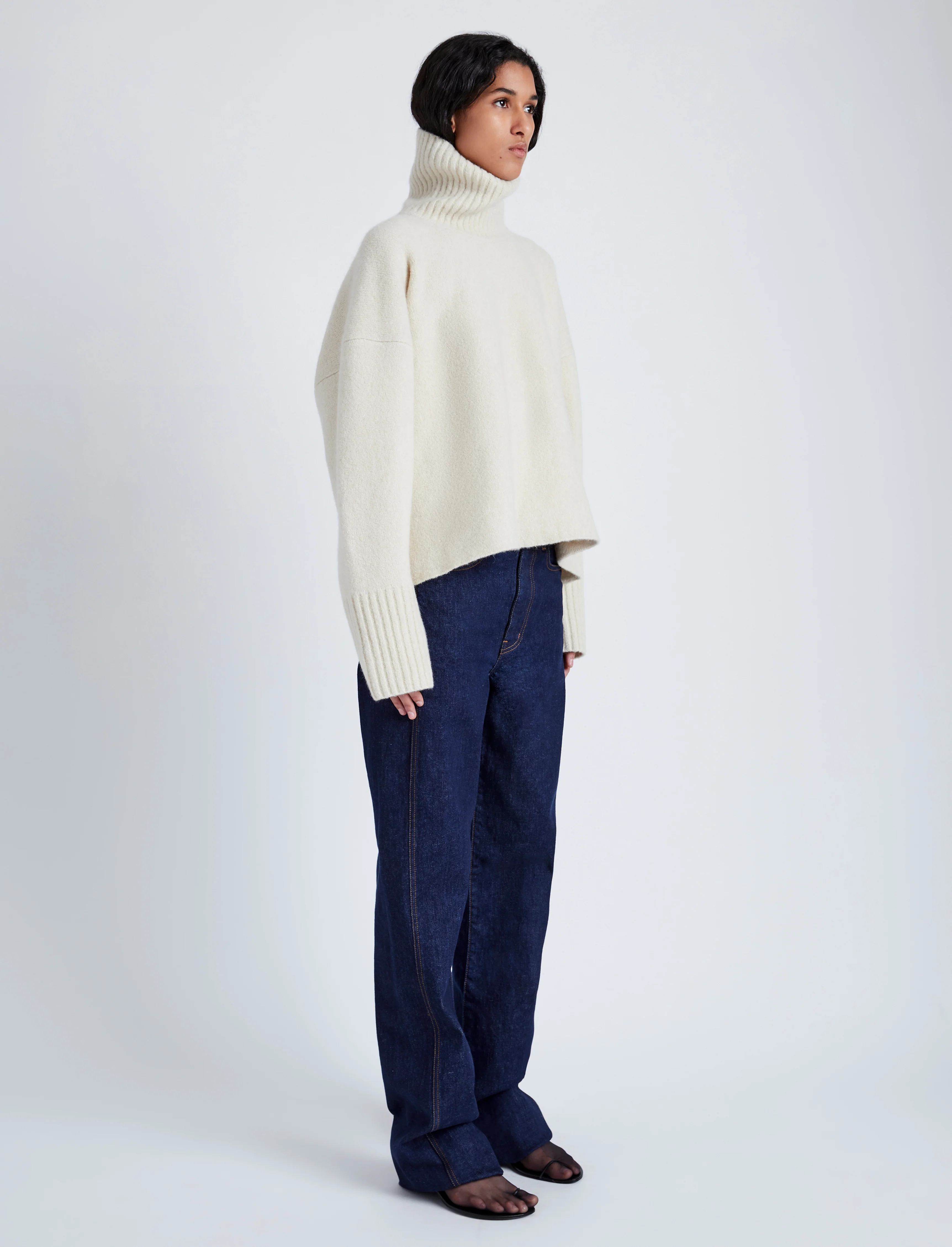 Sandra Turtleneck Sweater in Lofty Eco Cashmere - Image 4