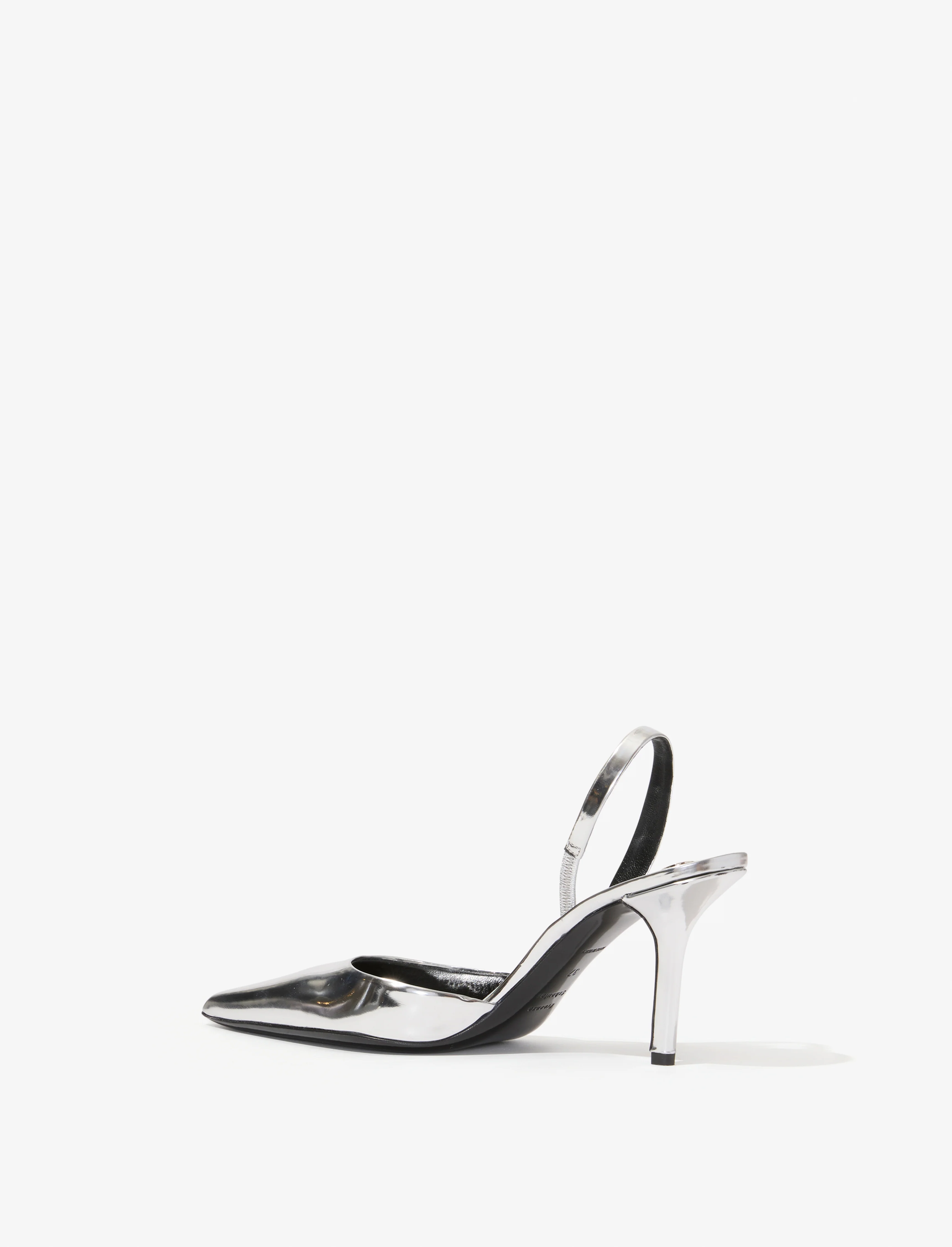 Slash Slingback Pumps in Mirrored Metallic - Image 3