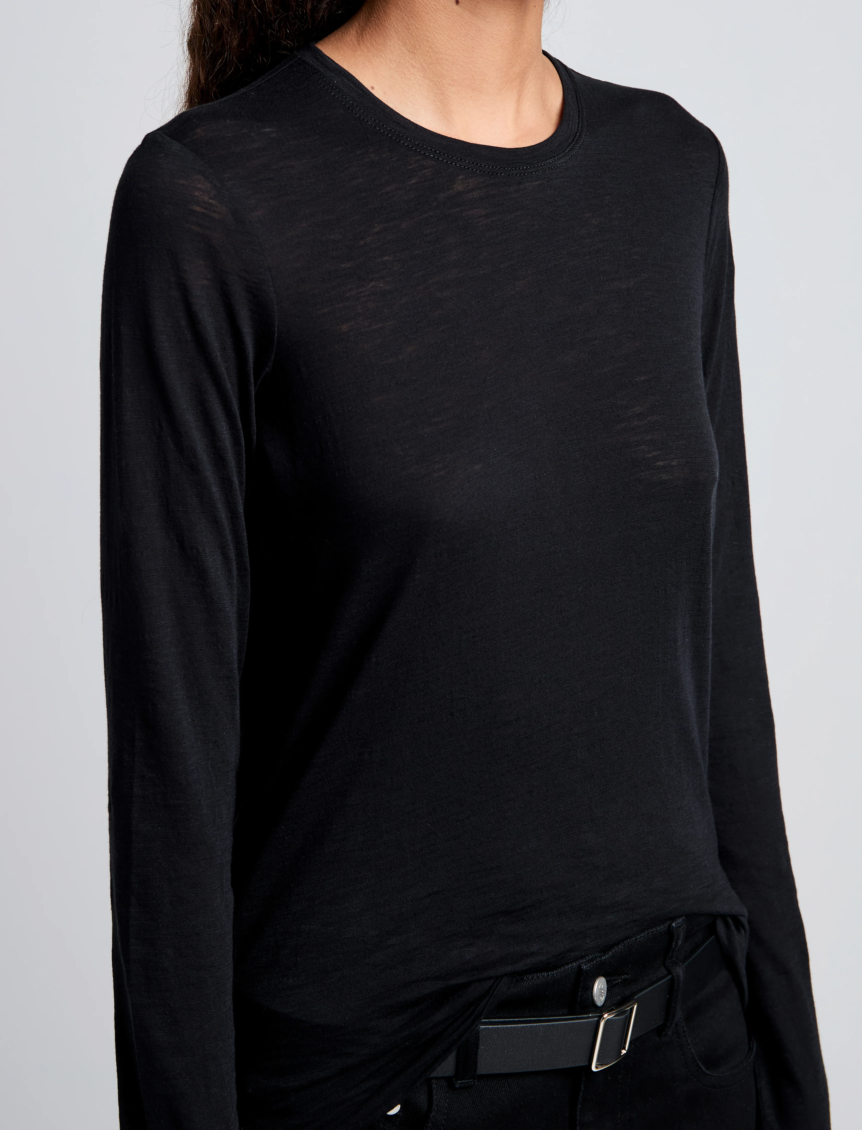 Long Sleeve T-Shirt in Tissue Jersey - Image 6