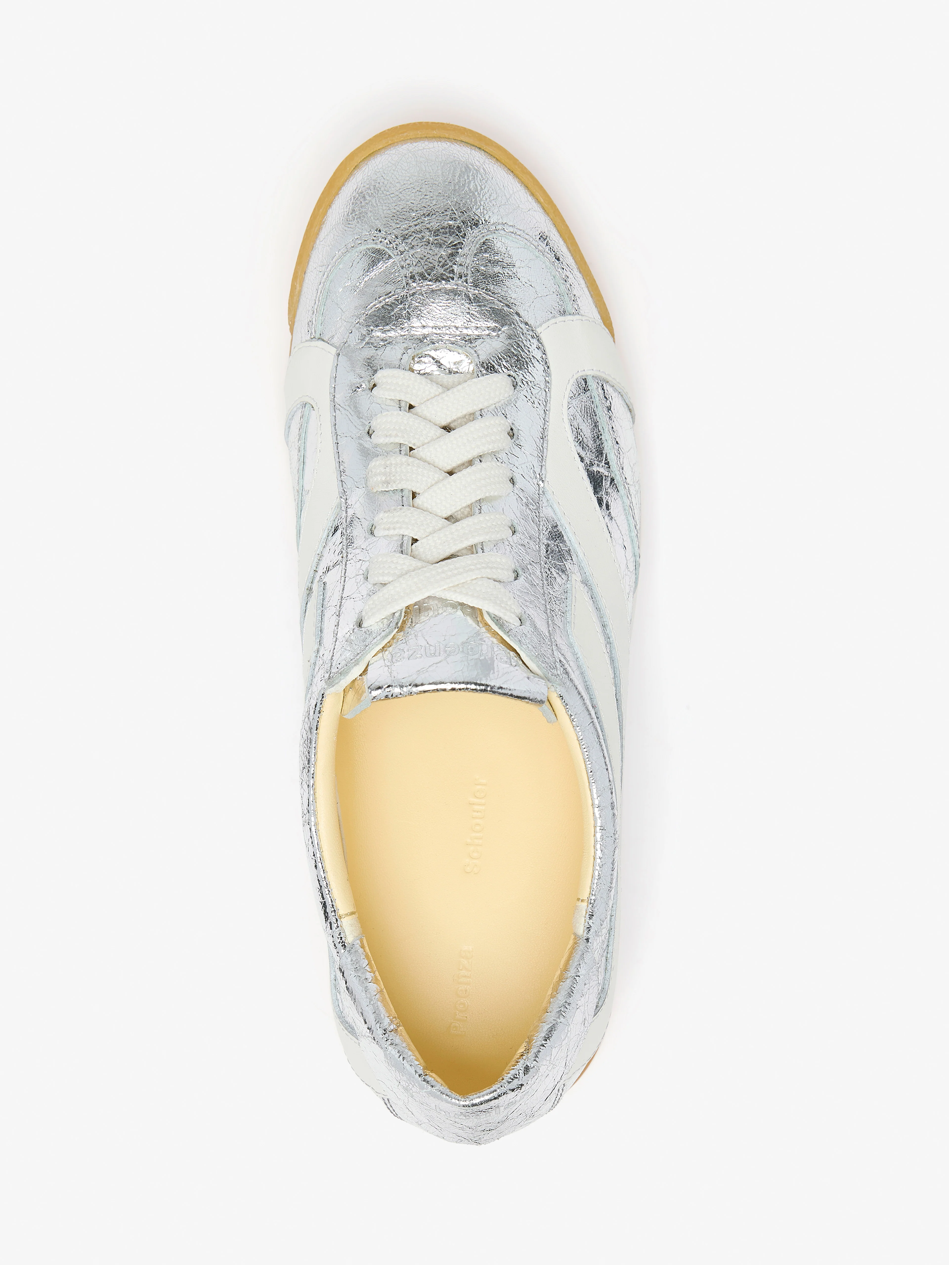 Track Sneakers in Crinkled Metallic - Image 3